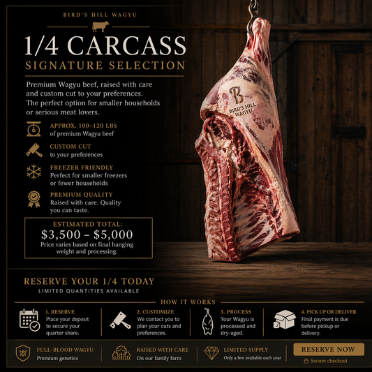 Signature Selection - 1/4 Carcass - Deposit $1000 to reserve (Mixed Quarter)